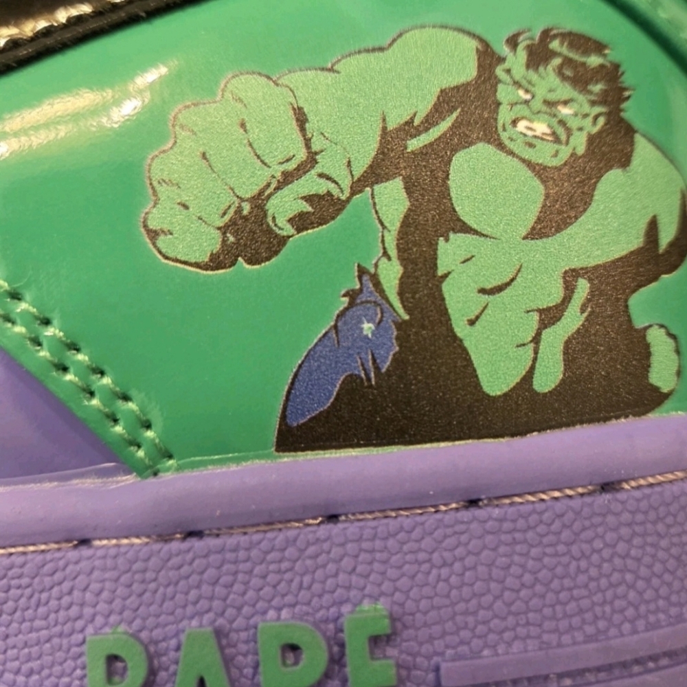 RARE A BATHING APE x Marvel Comics Bape Sta Low 'Hulk' US Men's Size 11 - Picture 8 of 11